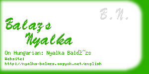 balazs nyalka business card